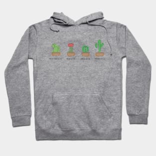 Cactus Cute Design Colored Hoodie